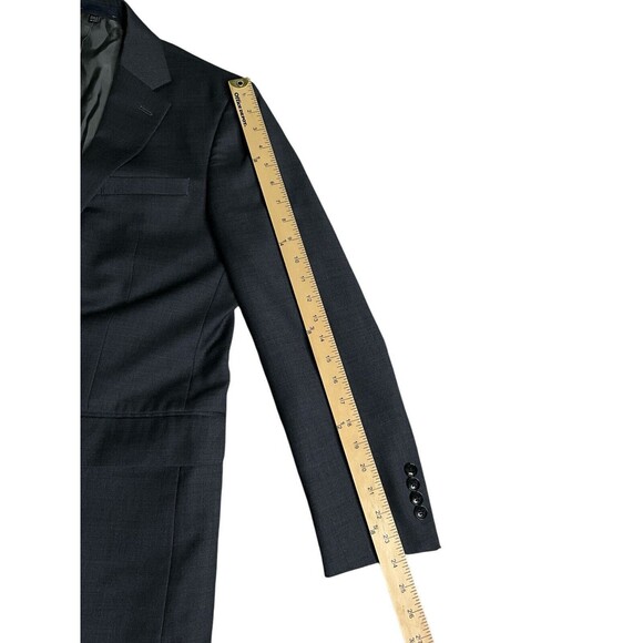 JOS A BANK 1905 Blazer Mens 38R Sport Coat Solid Gray Wool Suit Jacket Slim Fit - Picture 11 of 13